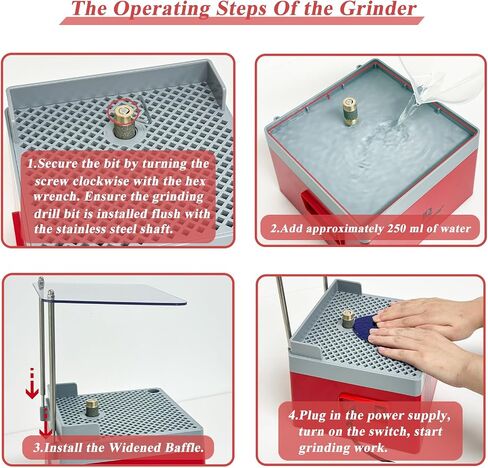 Stained Glass Grinder,Mini Portable Stained Grinder Diamond Glass Art Grinding Tool with 5/8" Diamond Grinder Bit in Saudi Arabia