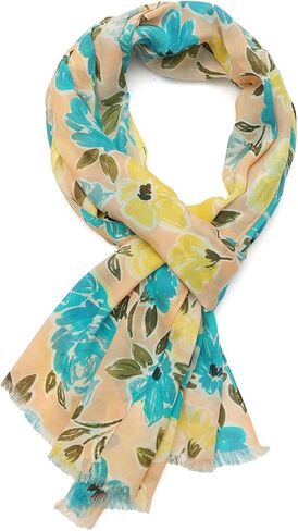 Kate Spade Womens Spring Roses Oblong Scarf, Stylish Fashion Accessory for Women in Kuwait