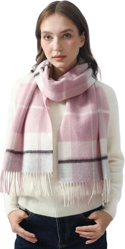 SUNDSGT Winter Plaid Wool Scarf for Women and Men Soft Warm Winter Scarf for Women Cold Weather in Saudi Arabia
