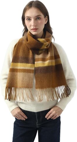 SUNDSGT Winter Plaid Wool Scarf for Women and Men Soft Warm Winter Scarf for Women Cold Weather in Saudi Arabia