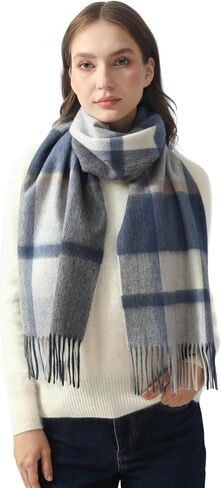SUNDSGT Winter Plaid Wool Scarf for Women and Men Soft Warm Winter Scarf for Women Cold Weather in Saudi Arabia