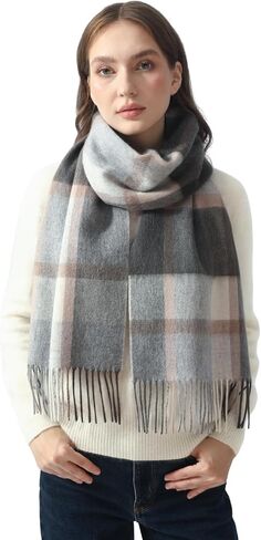 SUNDSGT Winter Plaid Wool Scarf for Women and Men Soft Warm Winter Scarf for Women Cold Weather in Saudi Arabia