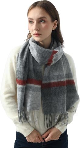 SUNDSGT Winter Plaid Wool Scarf for Women and Men Soft Warm Winter Scarf for Women Cold Weather in Saudi Arabia