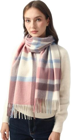SUNDSGT Winter Plaid Wool Scarf for Women and Men Soft Warm Winter Scarf for Women Cold Weather in Saudi Arabia