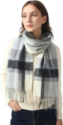 SUNDSGT Winter Plaid Wool Scarf for Women and Men Soft Warm Winter Scarf for Women Cold Weather in Saudi Arabia