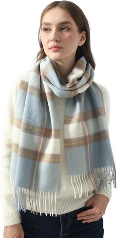 SUNDSGT Winter Plaid Wool Scarf for Women and Men Soft Warm Winter Scarf for Women Cold Weather in Saudi Arabia