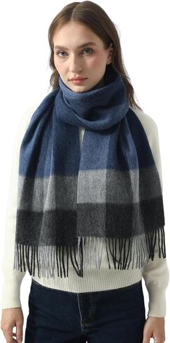 SUNDSGT Winter Plaid Wool Scarf for Women and Men Soft Warm Winter Scarf for Women Cold Weather in Saudi Arabia