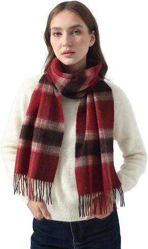 SUNDSGT Winter Plaid Wool Scarf for Women and Men Soft Warm Winter Scarf for Women Cold Weather in Saudi Arabia