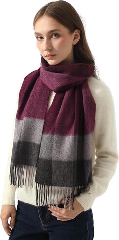 SUNDSGT Winter Plaid Wool Scarf for Women and Men Soft Warm Winter Scarf for Women Cold Weather in Saudi Arabia