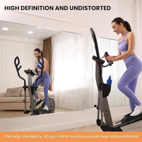 pertetey Home Gym Mirror, 48X24 Inch(Each)-2Pack Large Frameless Tempered Glass Full Body Wall Mounted for Yoga, Exercise, Dance Studio in Kuwait
