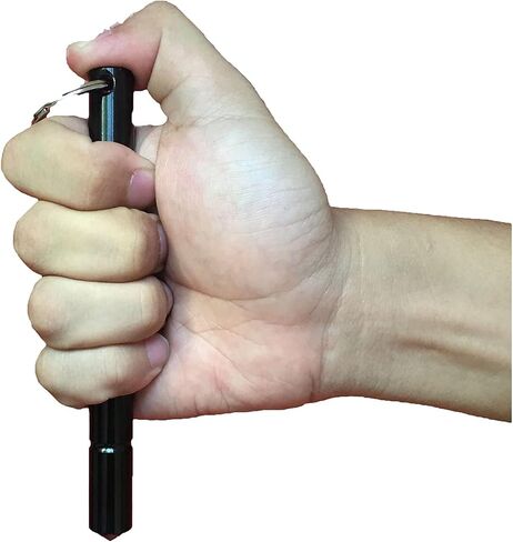 Keyring aluminum Blunt Force in Black, Self Defense Weapon for Women Ladies Girls (Standard 2-Pack) in Kuwait