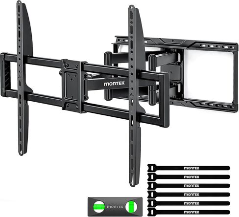 monTEK Full Motion TV Wall Mount for 43–100 Inch TVs, Pre-Assembled TV Mount with Tool-Free Tilt, Swivel, Extension, Max VESA 800 x 400mm and 132 lbs, 16″/18″ Wood Studs in Kuwait