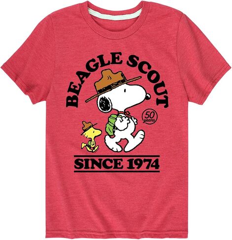 HYBRID APPAREL - Peanuts - Beagle Scout Since 1974 - Toddler & Youth Short Sleeve Graphic T-Shirt in Kuwait