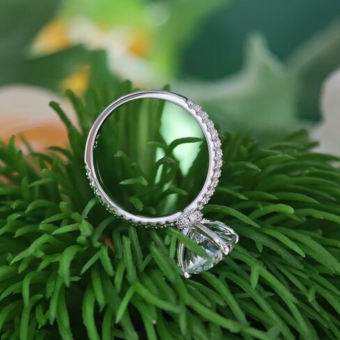 14K White Gold Oval Cut Moissanite Rings 14K Gold 4.0CT Oval Cut Engagement Ring Hidden Halo Moissanite Engagement Ring for Women in Kuwait