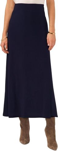 Vince Camuto Womens Solid Midi Skirt, Blue, X-Large in Kuwait