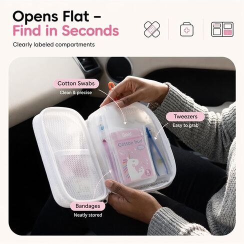 Graid Kids First Aid Kit 88 Pcs—Unicorn Waterproof Travel First Aid Kit for Toddlers, Children& Family | Compact Portable Mini Kit for Car, Camping, School, Backpack & Diaper Bag in Saudi Arabia