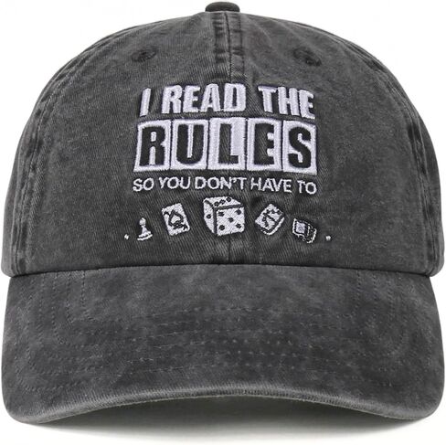 InnoBeta Board Game Cap, Gifts for Board Lovers Gamers, I Read The Rules, So You Don't Have to in Kuwait