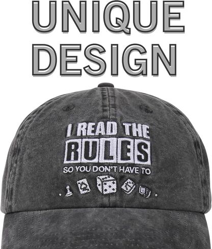 InnoBeta Board Game Cap, Gifts for Board Lovers Gamers, I Read The Rules, So You Don't Have to in Kuwait