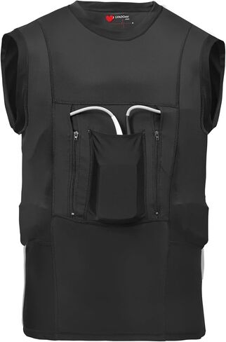 LVAD HeartMate Unisex Tank Top | Premium Spandex with Controller & Hidden Battery Pockets(Black) in Kuwait