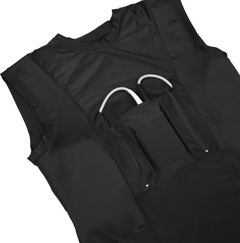 LVAD HeartMate Unisex Tank Top | Premium Spandex with Controller & Hidden Battery Pockets(Black) in Kuwait