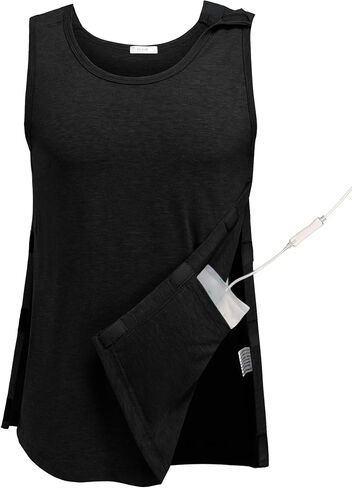 Deyeek Post Shoulder Surgery Shirts for Men Tear Away Rotator Cuff Recovery Tank Tops Chemo Port Cancer Shirt Magic Tapes in Kuwait