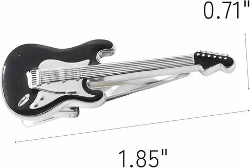 Black Electric Guitar Tie Clip Tie Bar in Kuwait