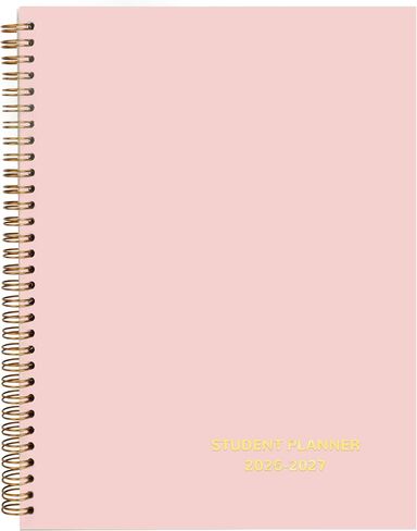 Student Planner 2025-2026 Monthly & Weekly School Planner 2025-2026 Student Planners Academic Year for Middle and High School, Aug 2025 - Jun 2026, 8.2" x 10.7", Academic Planners with Stickers & 3-Hole Punched - Pink in Kuwait