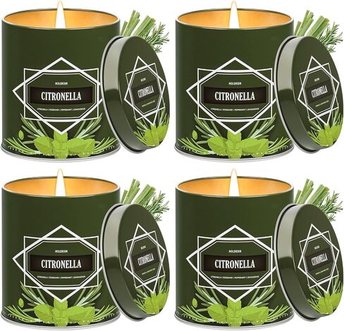 Citronella Candles Outdoor 6-Pack, Total 54oz Citronella Candles for Outside Patio, Camping & Garden, Summer Gifts for Indoor Home Scented, 50-Hour Burn Time, 9 Ounce Each in Saudi Arabia