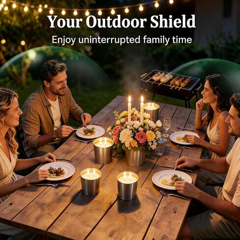 Citronella Candles Outdoor, Large Citronella Candle for Patio with Soy Wax & Essential Oil, 160 Hours Long Lasting Burn, Outdoor Candles for Backyard, Balcony, Camping & Summer Decor (4 Pack) in Saudi Arabia