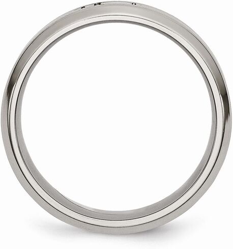 Titanium Cross Design 6mm Satin Beveled Edge Wedding Band in Kuwait