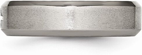 Titanium Cross Design 6mm Satin Beveled Edge Wedding Band in Kuwait