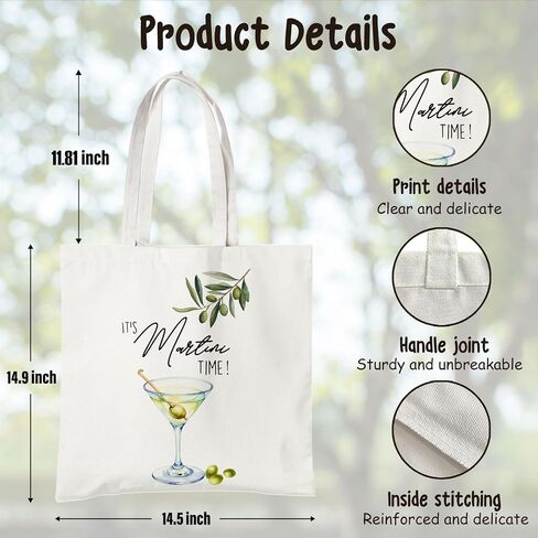 BIDODABADIl Alcohol Gifts Tote Bag - Alcohol Gifts Canvas Tote Bag, Hostess Gift, 14.9x14.5 Inch in Kuwait
