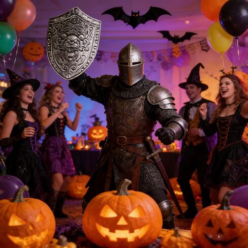 2pcs Medieval Shield, Medieval Plastic Knight Shield Costume Accessories, Vintage Knight Cosplay Props for Halloween Cosplay Party, 11.61 x 7.87 Inch in Kuwait