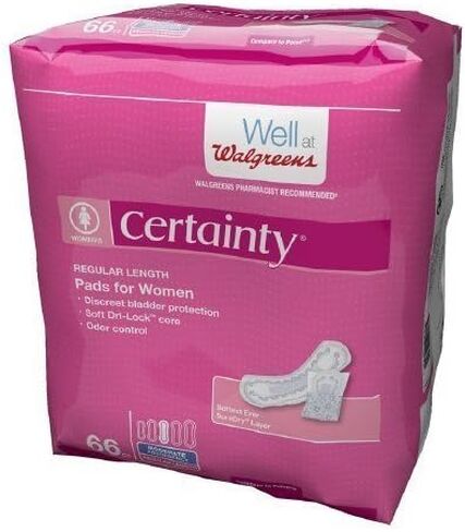 Walgreens Certainty Women's Bladder Control Pads, Moderate Absorbency, Regular Length 66.0ea in Saudi Arabia