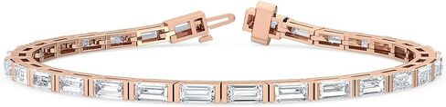 1-20 Carat (ctw) White Gold Baguette Cut LAB GROWN Diamond Bracelets (Color D-E Clarity VS1-VS2) in Kuwait