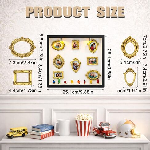 DIY Mini Shadow Box Frame Kit Black- Upgrade Mini Museum Kit Box with Miniature Figurines, Custom Photo Display Personalized Memory Decor, Celebrate Unique Memories in Style for Anniversary, Wedding in Saudi Arabia