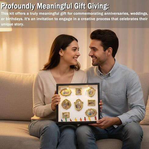 DIY Mini Shadow Box Frame Kit Black- Upgrade Mini Museum Kit Box with Miniature Figurines, Custom Photo Display Personalized Memory Decor, Celebrate Unique Memories in Style for Anniversary, Wedding in Saudi Arabia