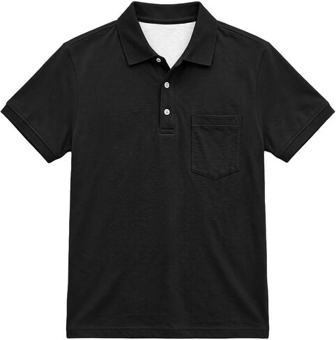 Boys Polo Shirt Short Sleeve Button up Collared Shirts Athletic Golf Youth Teen Boy School Uniform Kids Clothes in Kuwait