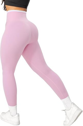 OMKAGI Double Layer High Waisted Workout Leggings for Women Tummy Control Gym Yoga Pants with Pocket in Kuwait