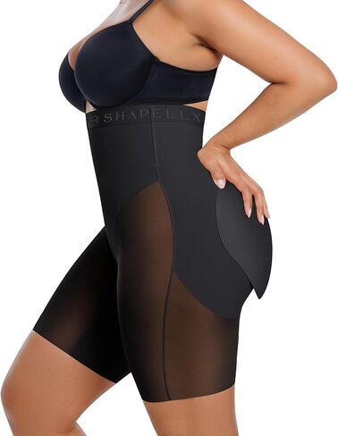 ملابس داخلية لرفع المؤخرة من SHAPELLX للنساء، شورت مبطن للتحكم في البطن، عالي الخصر، مشكل الجسم من فاجا مع وسادات للمؤخرة in Kuwait