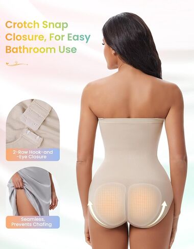 SIMIYA Women Strapless Shapewear Bodysuit with Built in Bra Top Tummy Control Body Suits Shaper Seamless Waist Trainer in Saudi Arabia