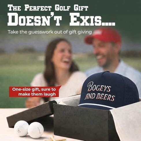 Bogeys and Beers Funny Rope Golf Hat, Navy Blue - American Flag, Performance Blend, Adjustable Snapback, Moisture Wicking Golf Hat in Saudi Arabia