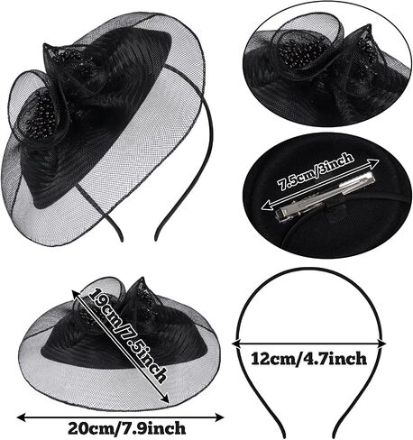 Topbuti Womens Fascinators Hats Tea Party Hat Headwear Flower Mesh Pillbox Hat Headband for Cocktail Bridal Wedding 20s 50s in Saudi Arabia