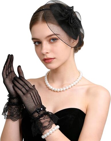 Topbuti Womens Fascinators Hats Tea Party Hat Headwear Flower Mesh Pillbox Hat Headband for Cocktail Bridal Wedding 20s 50s in Saudi Arabia