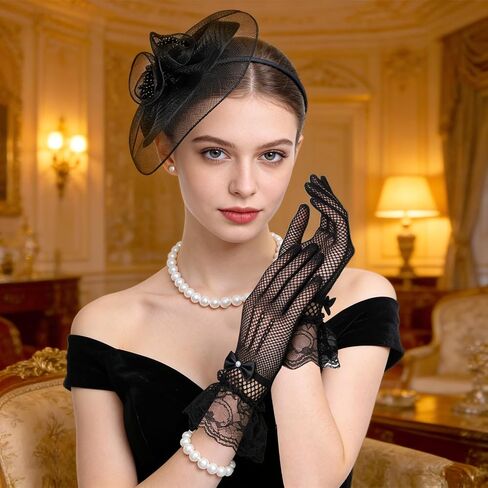 Topbuti Womens Fascinators Hats Tea Party Hat Headwear Flower Mesh Pillbox Hat Headband for Cocktail Bridal Wedding 20s 50s in Saudi Arabia