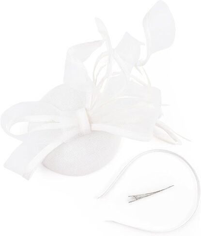 Fascinator Hats Tea for Women Party Hat Vintage Pillbox Kentucky Hat Headband Wedding Flower Feathers Hair Clip in Saudi Arabia