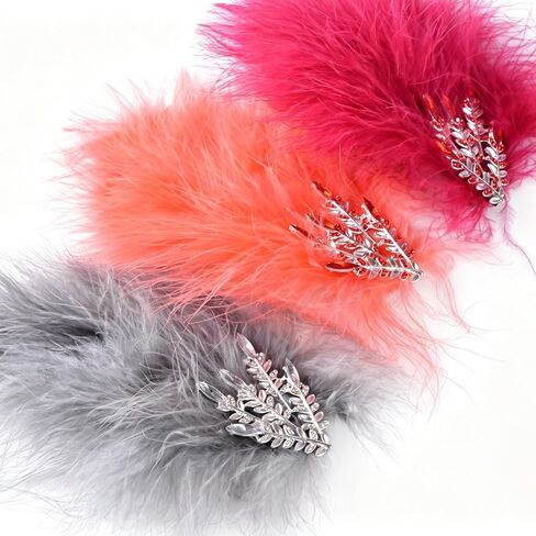 1920s Vintage Feather Headpiece，Gatsby Flapper Party Hair Accessory, Stylish Costume Piece for Tea Parties, Cocktail Parties, Dance Performances, Weddings, and Various Occasions (Gray) in Kuwait