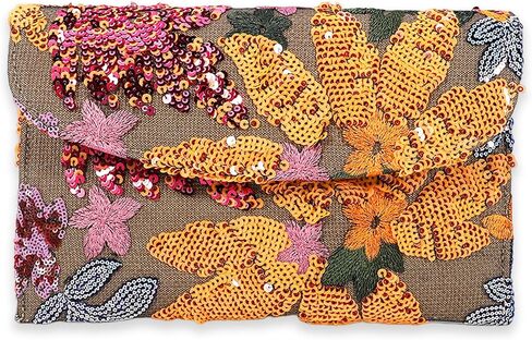 Women's Floral Embroidery Sequin Evening Clutch Bags Party Purses Beaded bags in Saudi Arabia