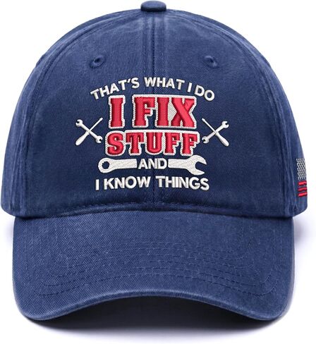 FLAGWIX Fathers Day Dad Gifts for Men, Birthday Gifts for Men Dad Husband from Daughter Son Wife - Embroidered Baseball Cap in Saudi Arabia