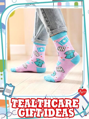 Shyyween CNA Week Gifts Bulk Nurse Socks Appreciate Gifts Graduation Favors for CNAs Doctor Medical Tech in Kuwait